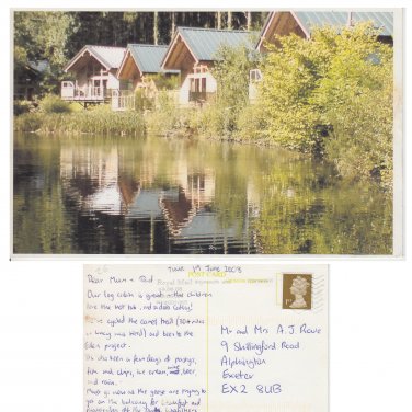 Devon Postcard Deerpark Forest Cabins Mauritron Item No. 68