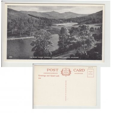 Highlands  Postcard The River Tummel looking towards Ben-Y-Vrackie, Pitlochry. Mauritron #144