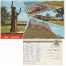 Northumberland Postcard Holy Island 4 Multiviews. Mauritron #150