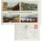 Cumbria Postcard Greetings from Keswick Multiview. Mauritron #199