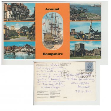 Hampshire   Postcard Around Hampshire Multiview. Mauritron #215