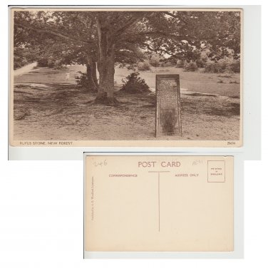 Hampshire   Postcard Rufus Stone 20634 New Forest. Mauritron #231