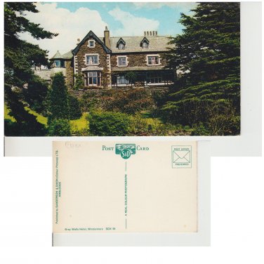 Cumbria Postcard Grey Walls Hotel Windermere. Mauritron #272