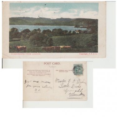 Cumbria Postcard Windermere from Lowood. Mauritron #283