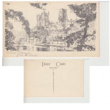 County Durham Postcard Durham Cathedral from the Banks. Mauritron #286