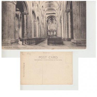 County Durham Postcard Nave East Durham Cathedral. Mauritron #302
