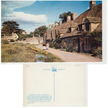 Gloucestershire Postcard Arlington Row, Bilbury. Mauritron 323
