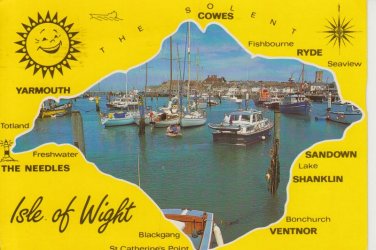 Isle of Wight Map  Postcard. Mauritron PC384-213576