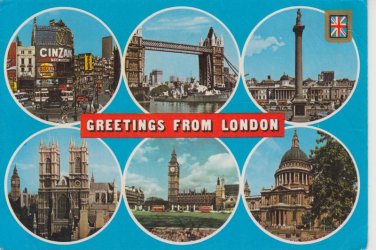 Greetings from London Multiview Postcard. Mauritron PC407-213802
