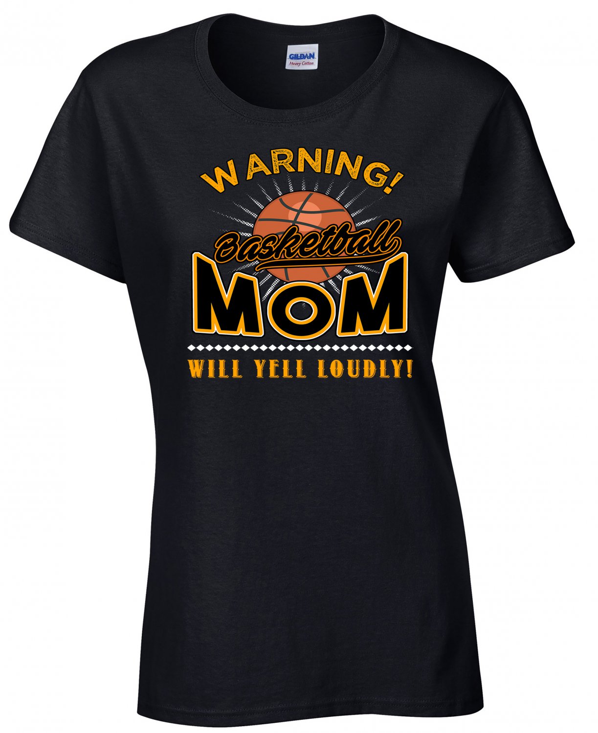 Basketball Mom, Warning Basketball Mom Will Yell Loudly Shirt