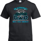 Hockey Dad, Warning Hockey Dad Will Yell Loudly Shirt