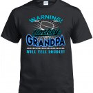 Hockey Grandpa, Warning Hockey Grandpa Will Yell Loudly Shirt