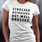 Stressed Depressed But Well Dress Shirt