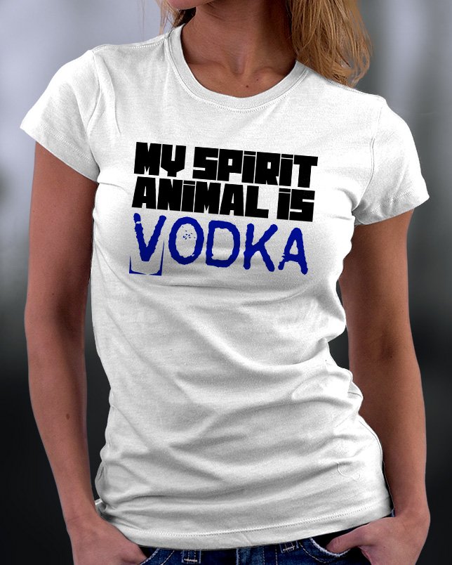 Funny Shirt, My Spirit Animal Is Vodka Shirt