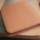 Slim Leather Wallet, Minimal Wallet, Bifold Wallet, Natural Tanned Card Wallet