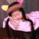 Crochet indian photo prop hat