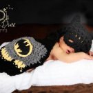Crochet newborn batman cape photo prop