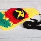 Crochet newborn robin superhero cape photo prop