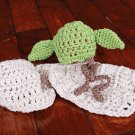 Crochet infant yoda cape photo prop