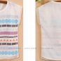 Ladies Crew Neck Short-Sleeve Chiffon Blouse