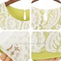 Ladies Crew Neck Short Sleeve Lace One-Piece Dress