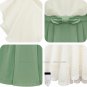 Ladies V Neck Short Sleeve Chiffon Two Tone One-Piece Dress