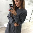 Size XL Darkgrey Pullover Women Sweatshirt DM1011