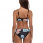 Size M Black Floral Printed Bandage Women Summer Bikini DM1049