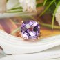 Natural 11.2ct huge amethyst rings 14X14mm and 14K gold rings