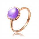 Natural 1.85ct amethyst rings with 14K gold rings
