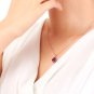 Natural 1.65ct amethyst pendant and 14K rose gold