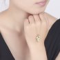 Natural 7.8ct Prehnite pendant and 18K rose gold surround with natural diamond pendant