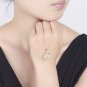 Natural 6.58ct Prehnite pendant and 18K rose gold surround with natural diamond pendant