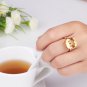 Natural 10.9ct huge Citrine rings 14X14mm 14K rose gold rings