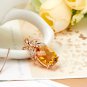 Natural 5.08ct Citrine 35pcs diamond with 18K rose gold pendant