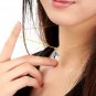 Natural 5.5ct blue topaz pendant with14K yellow gold