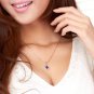 Natural 1.70ct tanzanite and Surrounding with 44pcs natural diamond 18K white gold pendant