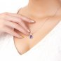 Natural 1.53ct tanzanite and Surrounding with 27pcs natural diamond 18K white gold pendant