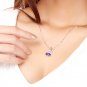 Natural 1.40ct tanzanite and Surrounding with 12pcs natural diamond 18K white gold pendant