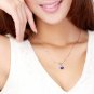 Natural 1.40ct tanzanite and Surrounding with 12pcs natural diamond 18K white gold pendant