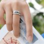 A row Natural sapphire sterling silver ring from sapphire mine(0.5ct)