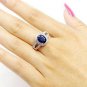 Natural huge sapphire sterling silver ring from sapphire mine