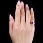 1.08ct Natural Amethyst oval cut 925 sterling silver ring
