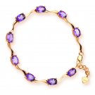 Amethyst sterling silver bracelet