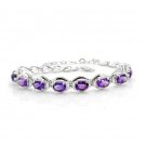 Amethyst sterling silver bracelet