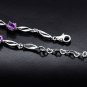 Amethyst sterling silver bracelet
