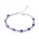 Amethyst sterling silver bracelet