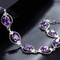 Amethyst sterling silver bracelet