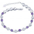 Amethyst sterling silver bracelet