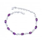 Amethyst sterling silver bracelet